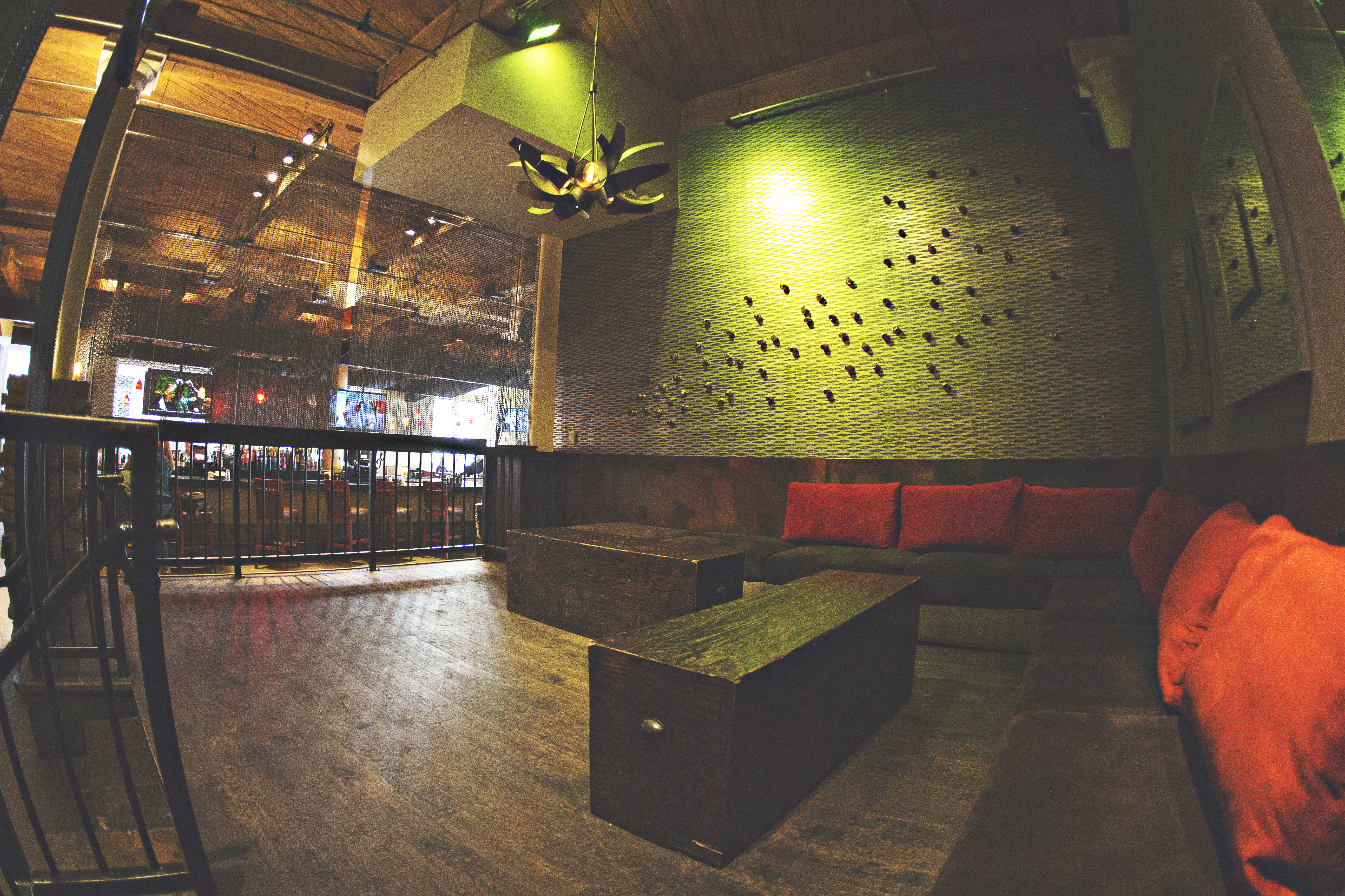 VIP lounge area for cocktail reception at Lucas Park Grille