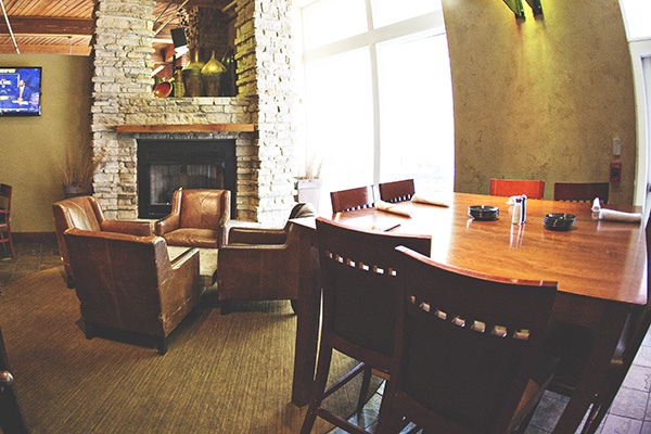 Cafe Up reception area at Lucas Park Grille